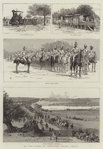 At the Camp of Exercise, Delhi, India by Frank Dadd